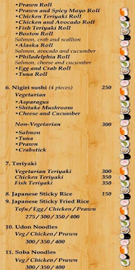 The Sushi Oke menu 1