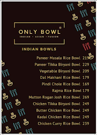 Only Bowl menu 1