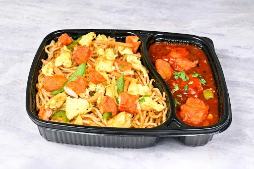 Chicken Noodles With Chicken Chilli Gravy