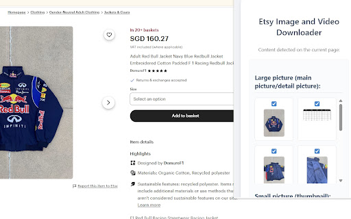 Etsy Image Video Downloader