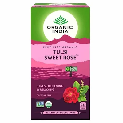 Organic India Sweet Rose Tea Bags Set