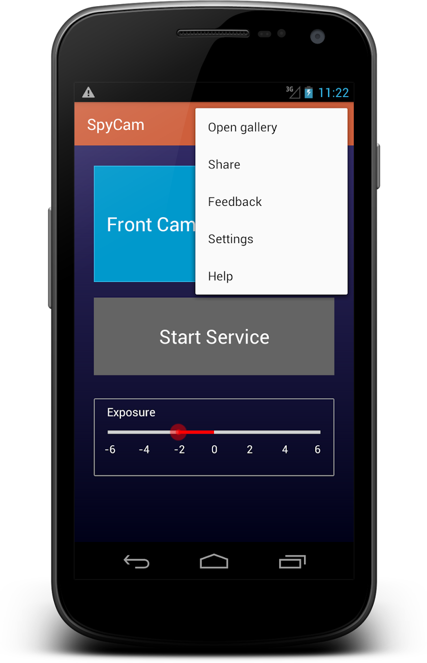 Spy Cam using Volume Button Screen 3