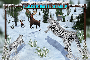 Arctic Leopard Family Snow Forest Sim screenshot 2