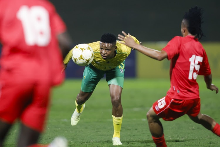 Lancaster Rowan Human of South Africa during the 2023 COSAFA Cup match between South Africa and Namibia at King Zwelithini Stadium on July 05, 2023 in Durban.