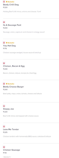 Just Burger Off menu 2