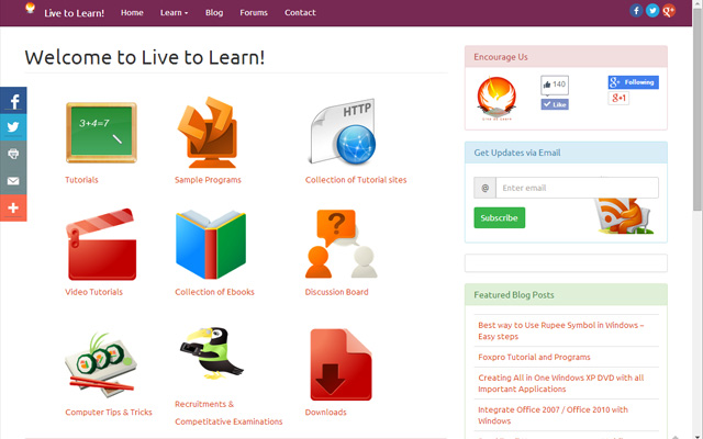 Live to Learn Web chrome extension