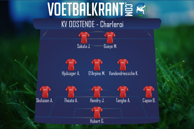 Opstelling KV Oostende | KV Oostende - Charleroi (09/01/2021)