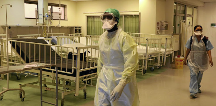 Staff at Livingstone Hospital. File photo.