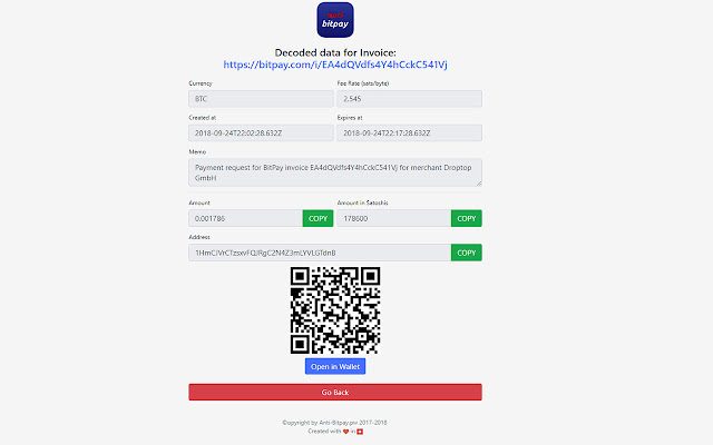 Bitpay Decoder