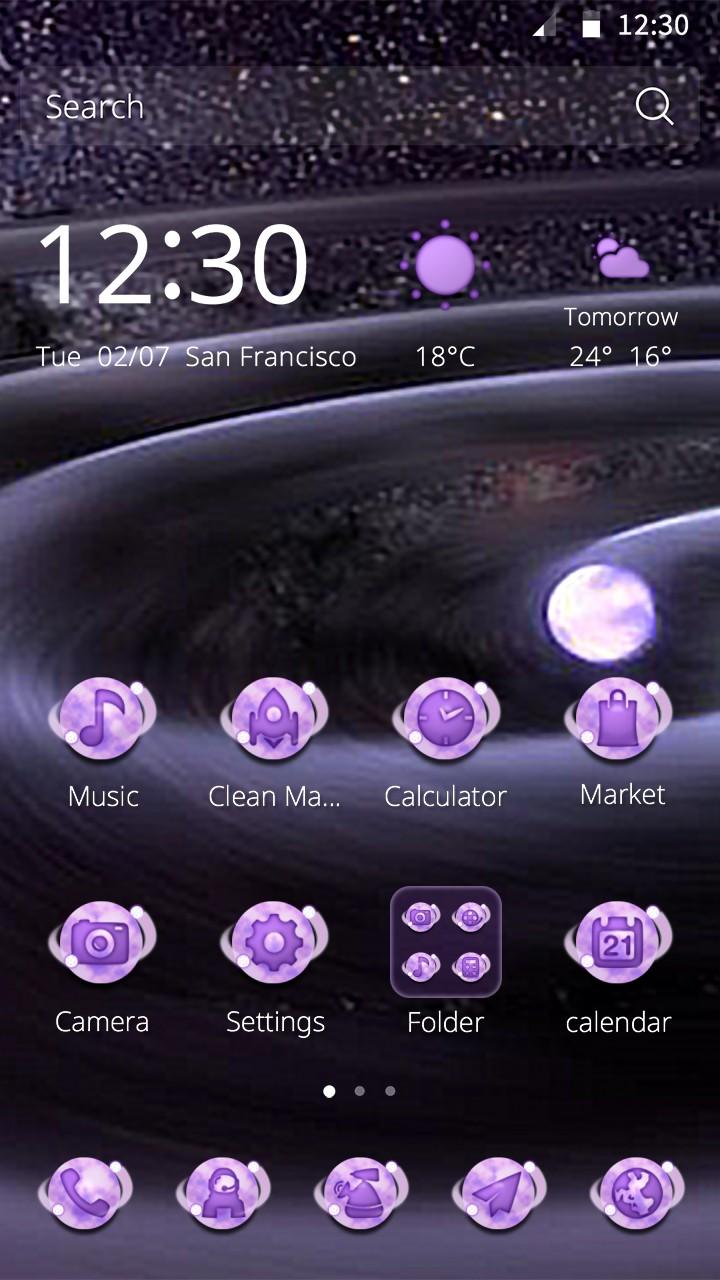 Gravitational waves Theme Screen 2
