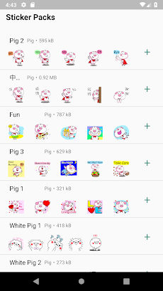 WAStickerApps Cute Pig Stickersのおすすめ画像1