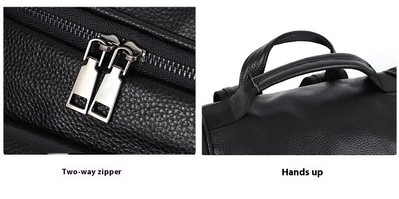 Mochila Top Layer de Couro Genuíno, Grande Capacidade – Ideal para Viagens, Trabalho e Uso Diário – Design Clássico e Resistente