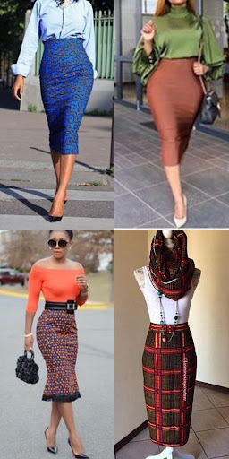 ankara long straight skirts