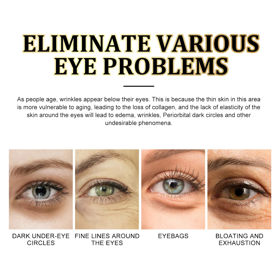 Gold Snail Collagen Eye Mask to reduce wrinkles, hydrate, and brighten your under-eye area. Achieve a more youthful and 