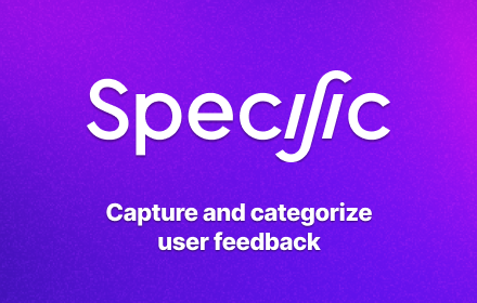 Specific – Capture user feedback small promo image