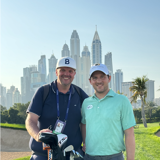 Christoph Bausek und  DP World Tour Spieler Lukas Nemecz