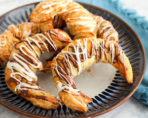 Chocolate and Butterscotch Stuffed Croissants