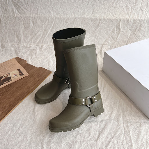 Title 25, Waterproof Below The Knee Buckle Knight Boots –...