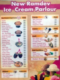 New Ramdev Ice Cream Parlour menu 3