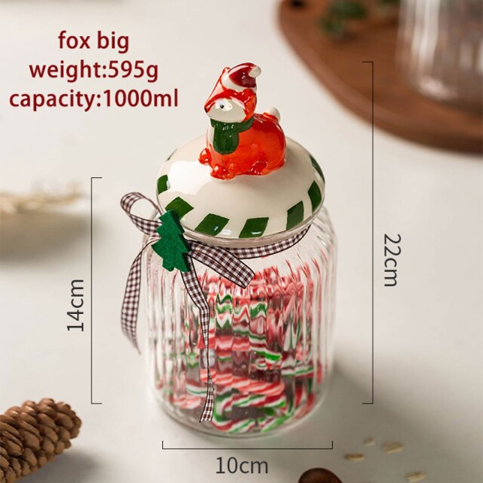 Christmas Candy Jar with Cute Lids, Glass Candy Jars, Candy Buffet