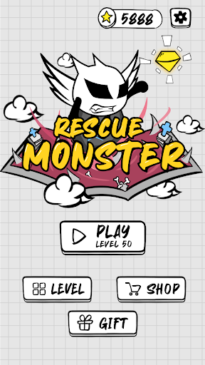 Screenshot Rescue Monster - Rope Puzzle