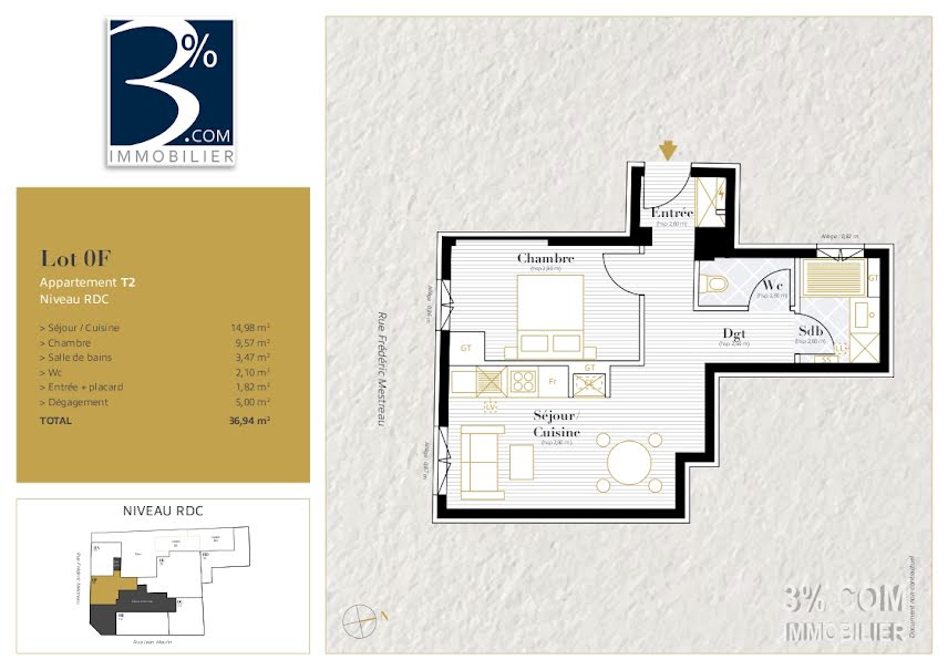 Vente appartement 2 pièces 36.94 m² à Saintes (17100), 246 000 €