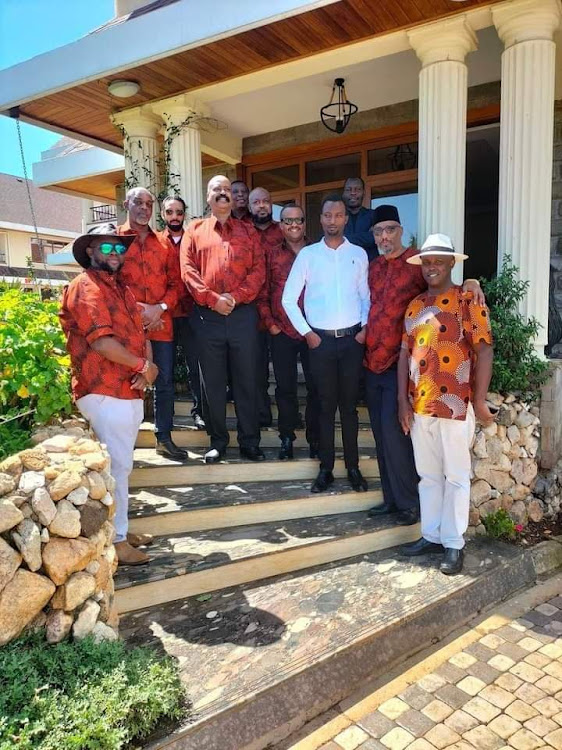 Lieutenant General Mohamed Bali with other guests at Kigen Moi's wedding on May 6,2023.