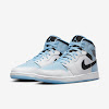 air jordan 1 mid se white/black/ice blue