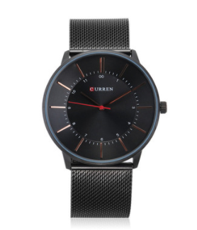Montre homme à bracelet en acier, étanche, à quartz. Une montre business élégante et fiable pour hommes modernes.