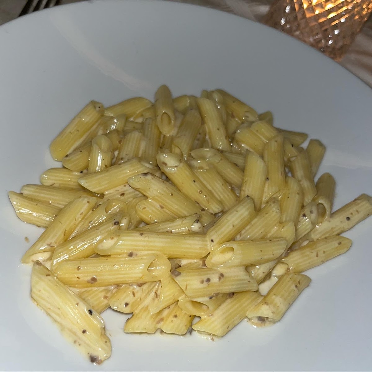 Truffle pasta with GF penne