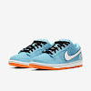 sb dunk low pro blue chill / safety orange / black / white