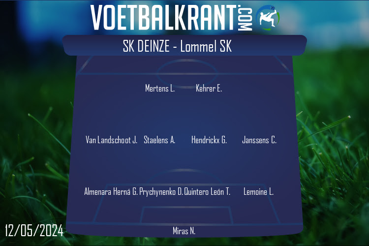 Opstelling SK Deinze | SK Deinze - Lommel SK (12/05/2024)