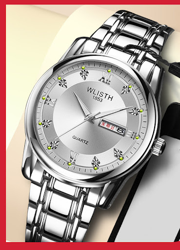 Title 2, Waterproof Luminous Large Dial Couple Ladies Wa...