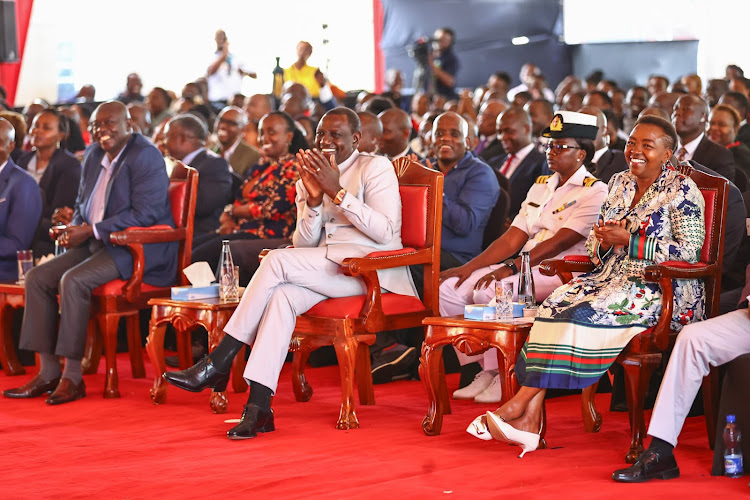 President William Ruto hosts the National Drama and Film Festival winners' State concert at the Sagana State Lodge, Nyeri County on April 18, 2024.