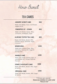 How Sweet menu 8