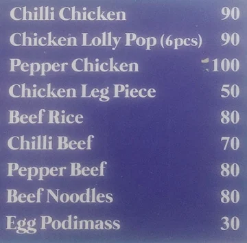 Kingmaker Briyani Shop menu 