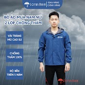 Áo Mưa Bộ Người Lớn Cao Cấp, Bộ Áo Mưa 2 Lớp Chống Thấm Kiêm Áo Gió Lotusrain