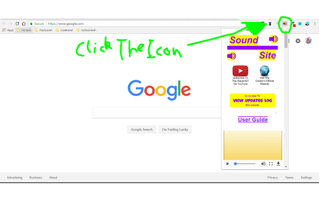 Sound-Site chrome extension