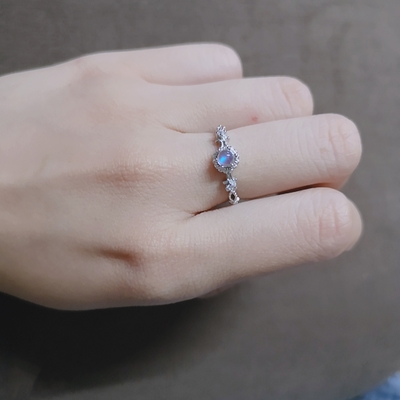 Title 1, Natural Sri Lanka Blue Moonstone Ring. Experien...