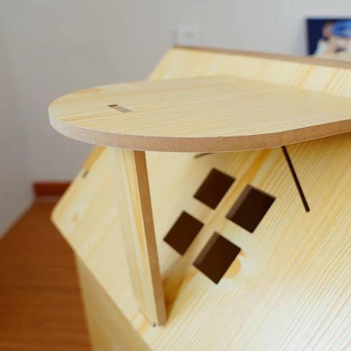Single Family Small Villa Pet Houses，wooden Dog House Outdoor Guardrail, Indoor All-season Universal Pet Cat Kennels Dog