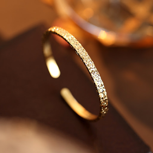 Title 6, Solid Silver Bracelet for Women Open Niche Desi...