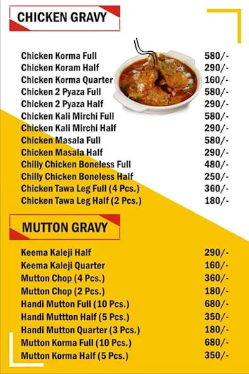 Chota Mama Chicken Mama Veg menu 