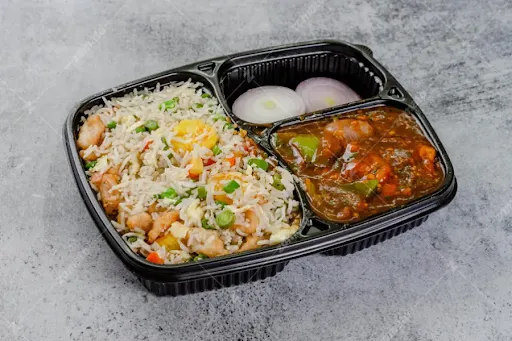 Mix Fried Rice (250gm), Chilli Chicken Gravy (4 Pc), Salad