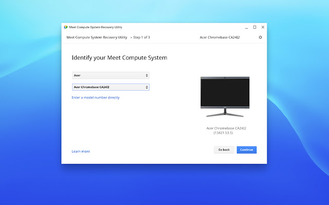 Meet Compute System Recovery Utility chrome extension