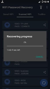 Free WiFi Password Recovery Screenshot