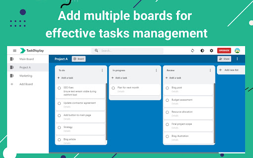 Full Screen for Google Tasks - Desktop App for Google Tasks | TaskDisplay