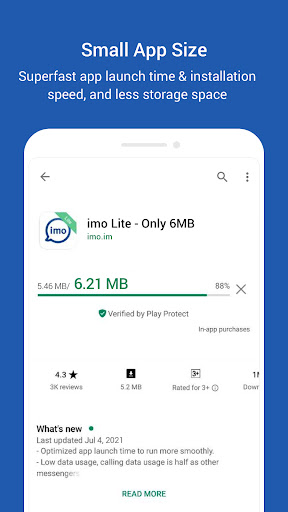 Screenshot imo Lite -video calls and chat