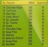Shriji Ice Cream And Mastani menu 4
