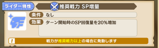 特性の発動条件を満たす