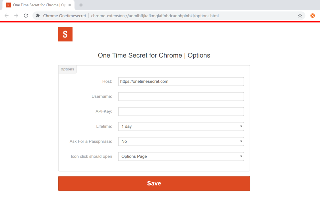 Chrome Onetimesecret Preview image 3